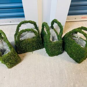 Green Moss Decorative Baskets